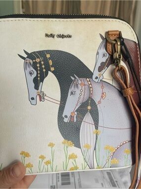 New Daily Objects White Horse-Print purse small